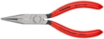Pince à becs longs avec becs demi-ronds 140mm - Gainage PVC - Tête polie