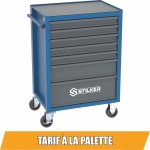 Servante d'atelier 7 tiroirs bleu/gris 675x450x900mm