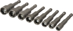 Douilles de 6 à 13mm sur tige hexagonale 1/4" pour visseuse - blister de 8 pcs