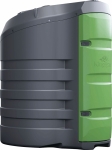 Cuve de stockage gasoil PEHD 1500L DP avec armoire intégrée pour station à gasoil 230V 79 l/min et pistolet automatique/Compteur/filtre