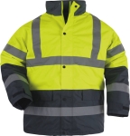 Parka polyester rétroréfléchissant 140g/m² Jaune/bleu doublé L