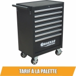 Servante d'atelier noire 7 tiroirs argent 680x460x1005mm