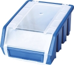 Boîte à bec bleue avec couvercle 161x116x75mm