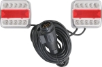 Kit de signalisation arrière LED 12V 7,5m magnétique avec fiche 13 plots - blister