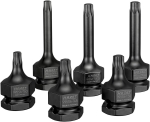 Douilles a choc mâles 1/2" avec embout torx - jeu de 6pcs
