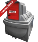 Cuve de stockage gasoil PEHD 2500L double paroi avec armoire intégrée pour station à gasoil 230V 72 l/min et pistolet automatique/compteur/filtre Cuve de stockage gasoil PEHD 2500L double paroi avec armoire intégrée pour station à gasoil 230V 72 l/min et pistolet automatique/compteur/filtre