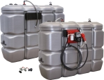 Kit de 2 cuves de stockage gasoil PEHD 2000L double paroi