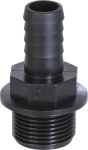 Raccord cannelé PVC mâle 1" pour tuyau de 19mm