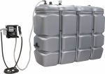 Cuve de stockage fuel PEHD double paroi 2000L avec station murale de transfert gasoil 230V