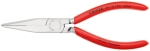 Pince à becs longs avec becs plats 160mm - Gainage PVC - Chromée - Très robuste