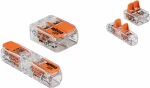 Lot de 5 bornes et 5 conducteurs à levier incliné, 2 entrées rigide et souple, 4mm² WAGO