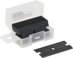 Lame plastique rectangle 19x40mm pour grattoir - boîte de 10 pcs Lame plastique rectangle 19x40mm pour grattoir - boîte de 10 pcs