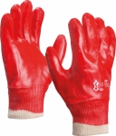 Gants enduits PVC rouge T10