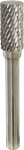 Fraise métallique cylindrique sur tige 9,5mm