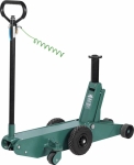 Cric rouleur oléopneumatique 10T 150/580mm longueur 1,38m