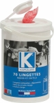 Lingettes nettoyantes mains 310x270mm - pot distributeur de 70 lingettes