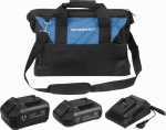 Pack 20V 2 batteries Li-ion 2Ah+4Ah - chargeur 3A - sac de transport