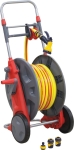 Enrouleur professionnel équipé de 25m de tuyau d'eau de 19mm et accessoires