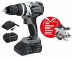 Perceuse visseuse à percussion brushless 20V 60Nm - 1 batterie 2Ah - 1 batterie 4Ah - 1 chargeur 3A - coffret