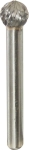 Fraise métallique sphérique sur tige 6mm