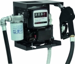 Pompe à gasoil 230V 50 l/min avec pistolet automatique/volucompteur/filtre - station murale