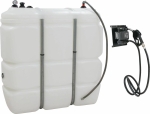 Cuve de stockage fuel PEHD 1500L DP avec kit station gasoil 230V 60 l/min, pistolet automatique - Usage intérieur
