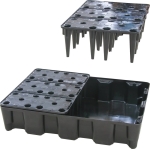 Bac de rétention modulable 60L avec caillebotis 100% PE Bac de rétention modulable 60L avec caillebotis 100% PE