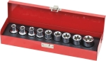 Douilles Torx® 1/2" de E10 à E24 - coffret métallique de 9 pcs