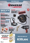 PN N°78 pneumatique PL - clé à chocs pneumatique 3/4" 1750/2250Nm, enrouleur, accessoires et 2 bouteilles de whisky