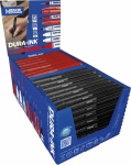 Présentoir de 72 feutres permanents rétractables DURA-INK® Retractable 20 - mix noir et rouge