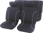 Housse de siège noire - 6 pcs