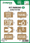 POCHOIRS REUTILISABLES POUR PEINTURE ROUTIERE - KIT PARKING-8 PLANCHES