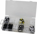 Clips de fixation en PVC - pour panneau de porte Peugeot/Citroën - coffret de 93 pcs