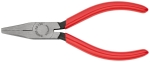 Pince à becs courts et plats - 125mm - Gainage PVC Atramentisée noire Tête polie
