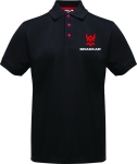 Polo noir taille M homme - Drakkar logo rouge