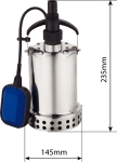 Pompe à eau immergée automatique inox 230V 550W avec flotteur