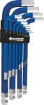 Clés mâles coudées hexagonales longues magnétiques de 2 à 19mm - étui pivotant de 13 pcs
