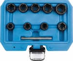 Douilles twist 3/8" de 10 à 19mm pour écrous rouillés, abimés - coffret de 10 pcs
