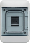 Coffret modulaire vide étanche pour 1 rangée de 4 modules 190x124x119mm