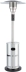 Parasol chauffant inox gaz propane 5/14kW avec allumage piezo et colonne rétractable