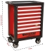 Servante d'atelier 8 tiroirs avec plan de travail en ABS 770x465x970mm