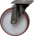 Chape zinguée moyenne pivotante polyamide + polyuréthane D.200mm