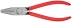 Pince à becs courts et plats - 180mm - Gainage PVC Atramentisée noire Tête polie