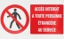 Panneau accès interdit à toute personne étrangère au service rigide 330x200mm