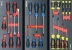 Servante d'atelier 7 tiroirs composée de 189 outils - modules métal