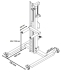 Chariot hydraulique mobile lève roues VL/VU