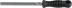 Lime plate avec manche dentition unilaterale de biais 12x260mm