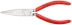 Pince à becs longs avec becs plats 160mm - Gainage PVC - Chromée - Très robuste