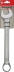 Clé mixte de 30mm tête polie - carte