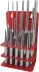 Chasse-goupilles court et long avec chasse pointe et pointeau - présentoir métallique de 17 pcs